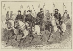 Borgerkrigen i Spanien, det carlistiske kavaleri af Alfred Chantrey Corbould